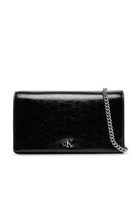 Calvin Klein Torebka Ck Metallic Wallet On Chain LV04F3320G Czarny. Kolor: czarny. Materiał: skórzane #5