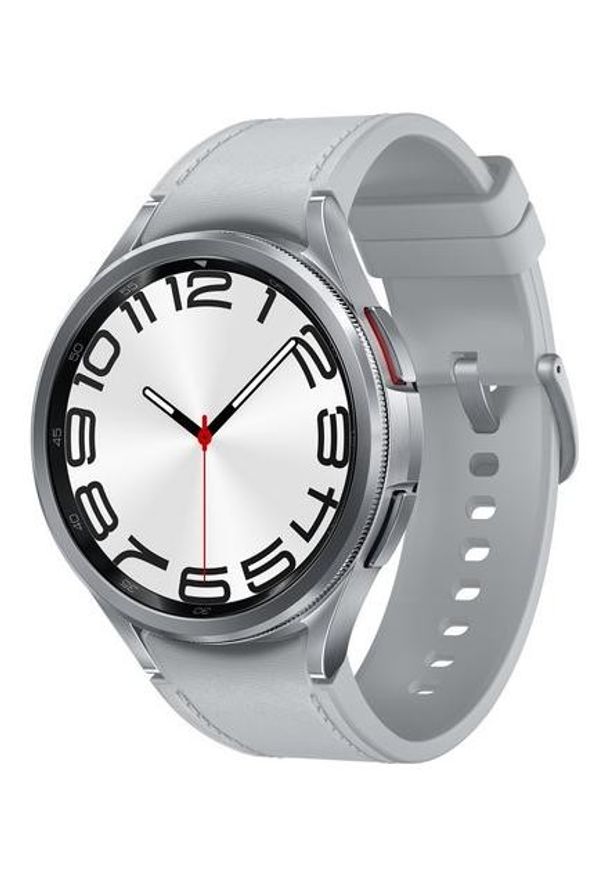 SAMSUNG - Smartwatch Samsung Galaxy Watch 6 Classic LTE 47mm srebrny (R965). Rodzaj zegarka: smartwatch. Kolor: srebrny. Styl: klasyczny, elegancki