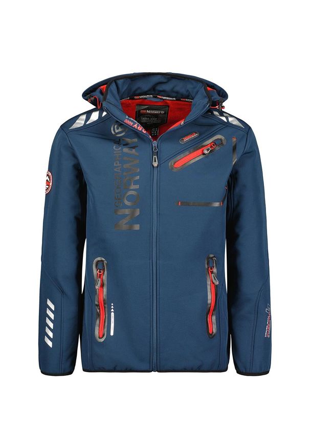 Geographical Norway Softshell ROYAUTE DB NAVY RED MEN 068 (WY2001H/GN/Navy. Kolor: niebieski. Materiał: softshell. Sport: turystyka piesza