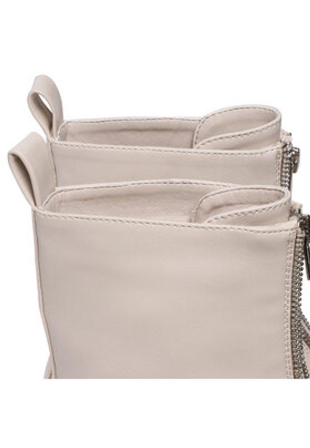 DeeZee Botki WS5956-02 Beżowy. Kolor: beżowy. Materiał: skóra