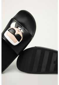Karl Lagerfeld - Klapki. Kolor: czarny. Materiał: syntetyk, materiał, guma. Styl: klasyczny #2