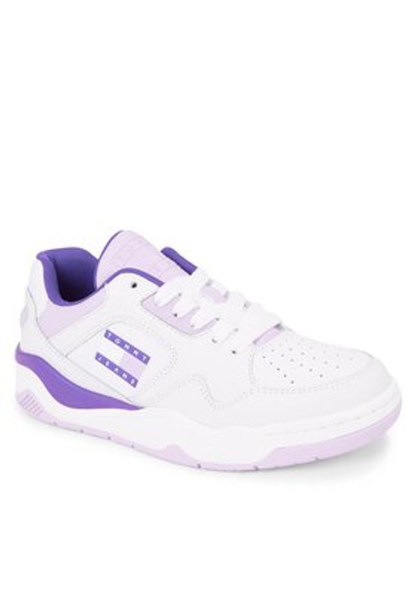 Tommy Jeans Sneakersy Tjw New Basket Sneaker Lc EN0EN02524 Fioletowy. Kolor: fioletowy. Materiał: skóra