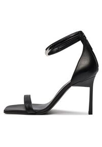 Calvin Klein Sandały Heel Sandal 90 Metal Bar Lth HW0HW01946 Czarny. Kolor: czarny. Materiał: skóra #6