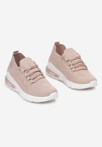 Born2be - Beżowe Buty Sportowe Amathousa. Zapięcie: bez zapięcia. Kolor: beżowy. Materiał: materiał. Szerokość cholewki: normalna. Wzór: aplikacja #6