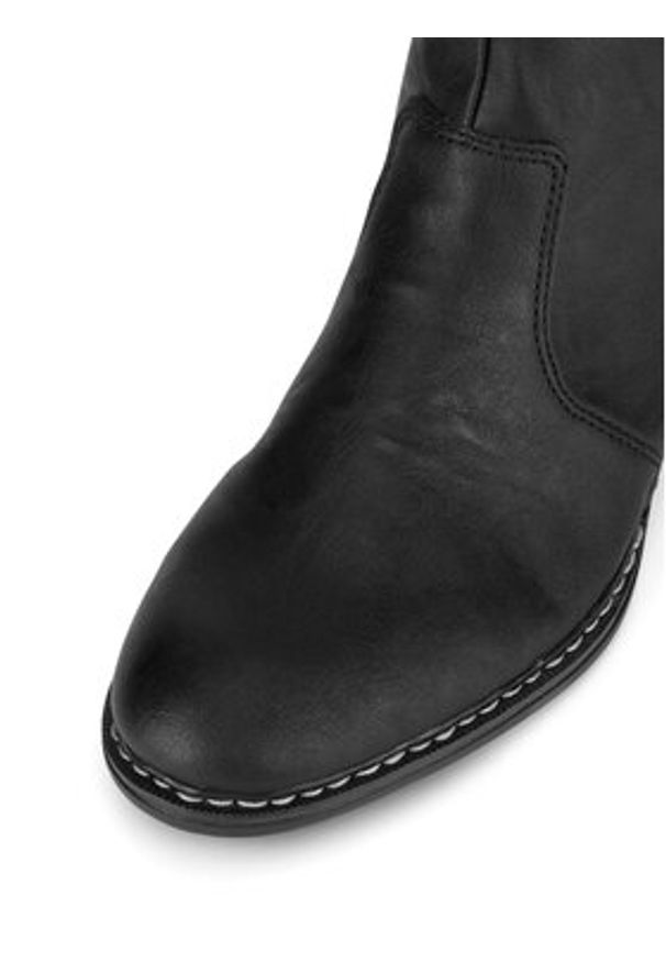 Rieker Botki 73450-00 Czarny. Kolor: czarny. Materiał: materiał