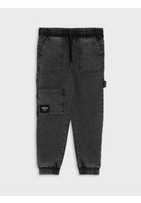Sinsay - Jeansy jogger z efektem sprania - szary. Kolor: szary
