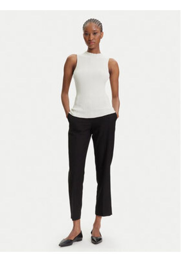Hugo - HUGO Bluzka Sarepilk 50542597 Écru Slim Fit. Materiał: wiskoza