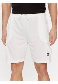 Brave Soul Szorty sportowe MSRT-516FALCO Biały Slim Fit. Kolor: biały. Materiał: syntetyk. Styl: sportowy