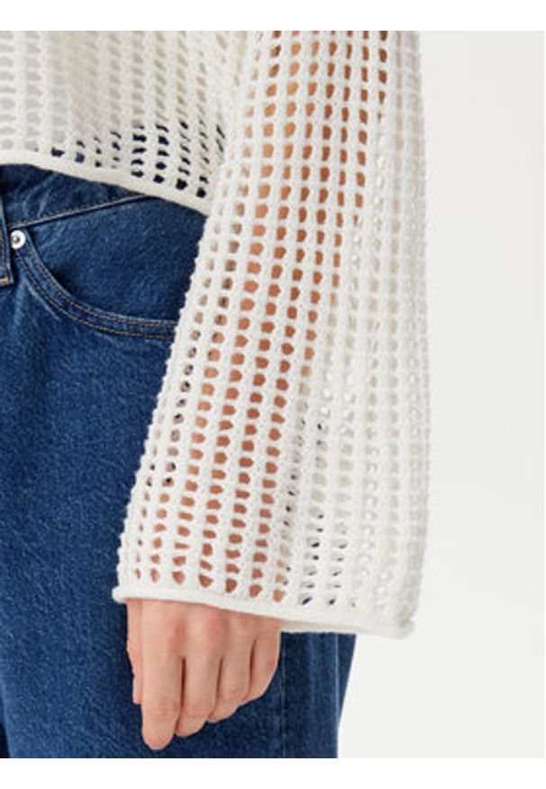Vans Sweter Mila VN000M9H Écru Loose Fit. Materiał: bawełna