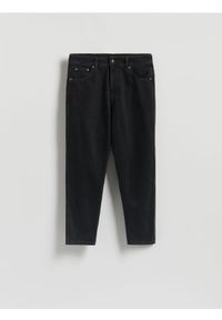 Reserved - Jeansy carrot fit - czarny. Kolor: czarny