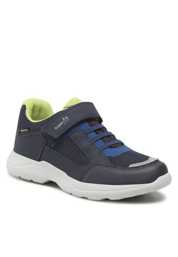 Sneakersy Superfit GORE-TEX 1-006225-8000 D Blau/Hellgrün. Kolor: niebieski. Materiał: skóra