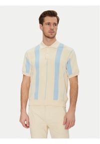 Blend Polo 20717954 Beżowy Regular Fit. Typ kołnierza: polo. Kolor: beżowy. Materiał: bawełna