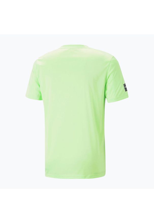 Puma - T-shirt treningowy męski PUMA Fit Logo Cf Graphic. Kolor: zielony