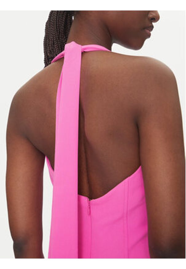 ACCESS FASHION Sukienka elegancka 53-3403 Różowy Regular Fit. Kolor: różowy. Materiał: syntetyk. Styl: elegancki