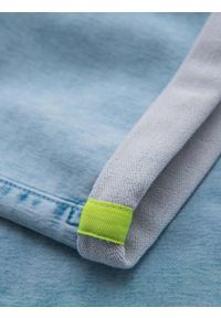 Ombre Clothing - Krótkie jeansowe spodenki męskie z ozdobnymi przeszyciami - jasnoniebieskie V2. Okazja: na co dzień. Kolor: niebieski. Materiał: jeans. Długość: krótkie. Styl: wakacyjny, casual #6