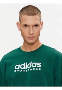 Adidas - adidas Bluza All SZN Fleece Graphic IJ9440 Zielony Loose Fit. Kolor: zielony. Materiał: bawełna #5
