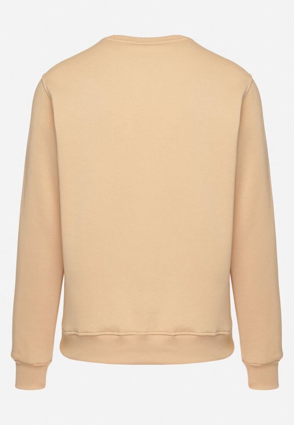 Born2be - Ciemnobeżowa Bluza z Polarem na Podszewce Metinna. Kolor: beżowy. Materiał: polar