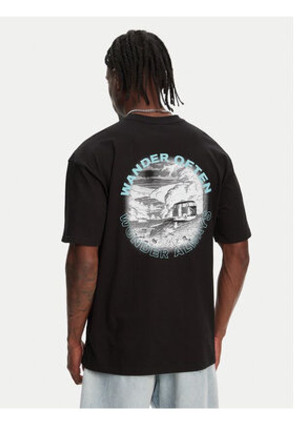 Hunter T-Shirt Rasputin HARM0057251 Czarny Relaxed Fit. Kolor: czarny. Materiał: bawełna