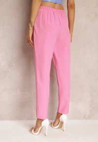 Renee - Różowe Spodnie Cygaretki Zalko. Okazja: na co dzień. Kolor: różowy. Styl: casual, klasyczny, elegancki #5