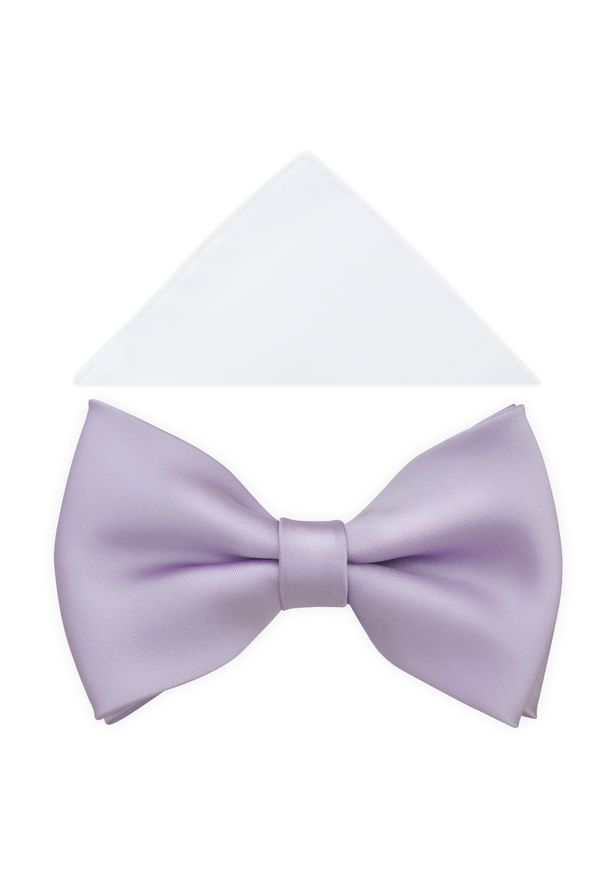 Adam Collection - Jasnofioletowa/wrzosowa gładka mucha męska A16. Kolor: fioletowy. Materiał: poliester, tkanina. Wzór: gładki. Styl: elegancki