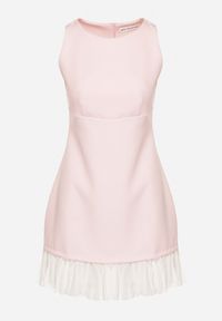 Born2be - Różowa Elegancka Sukienka Taliowana Florzedi. Okazja: na co dzień, na imprezę. Kolor: różowy. Typ sukienki: proste. Styl: elegancki #6