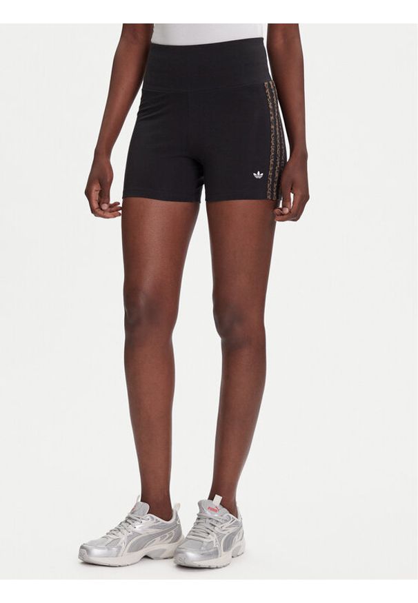 Adidas - adidas Kolarki Leopard JW7305 Czarny Slim Fit. Kolor: czarny. Materiał: bawełna