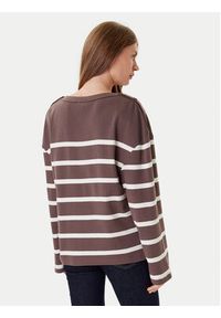 TOMMY HILFIGER - Tommy Hilfiger Bluzka Gold Button WW0WW45760 Brązowy Relaxed Fit. Kolor: brązowy. Materiał: bawełna #3