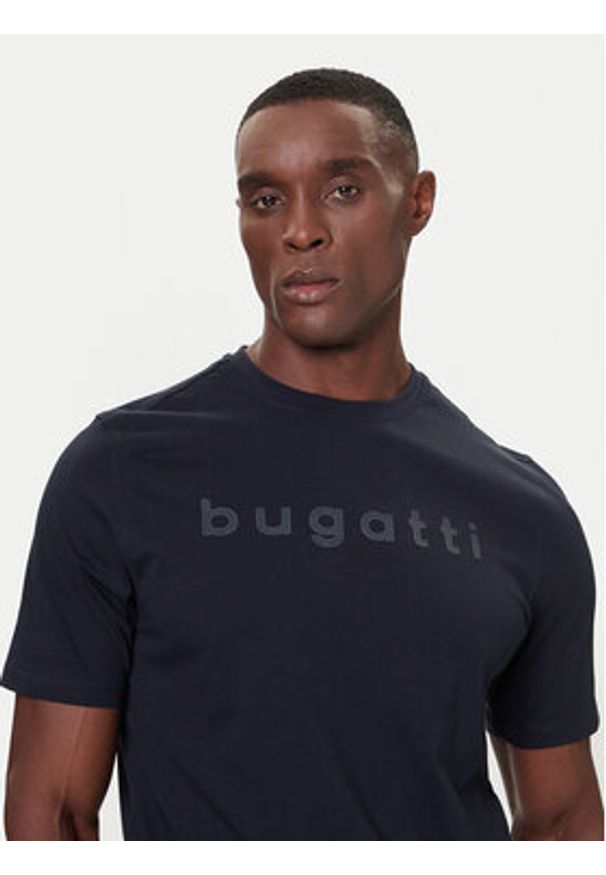 Bugatti T-Shirt 8350-85043D Granatowy Regular Fit. Kolor: niebieski. Materiał: bawełna