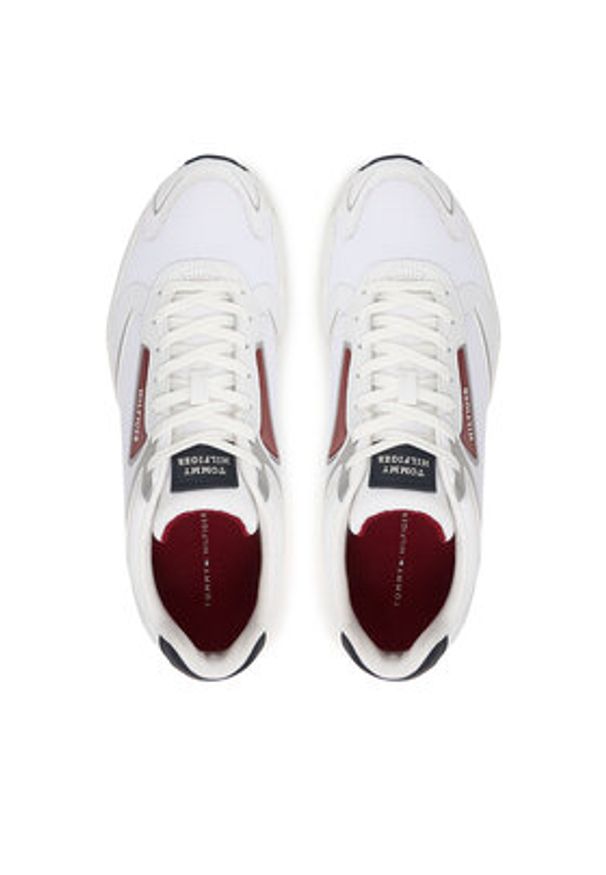 TOMMY HILFIGER - Tommy Hilfiger Sneakersy Yukon Mix FM0FM05833 Biały. Kolor: biały. Materiał: skóra