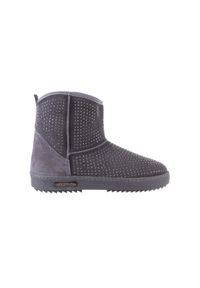 Śniegowce Bayla-161 7063 Szare, Skóra naturalna - 37. Zapięcie: bez zapięcia. Kolor: szary. Materiał: skóra. Szerokość cholewki: normalna. Wzór: aplikacja. Obcas: na obcasie. Wysokość obcasa: średni #1