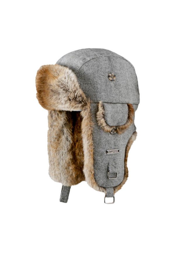 Uszanka Barts Kamikaze. Kolor: szary. Materiał: futro. Sezon: zima. Styl: sportowy