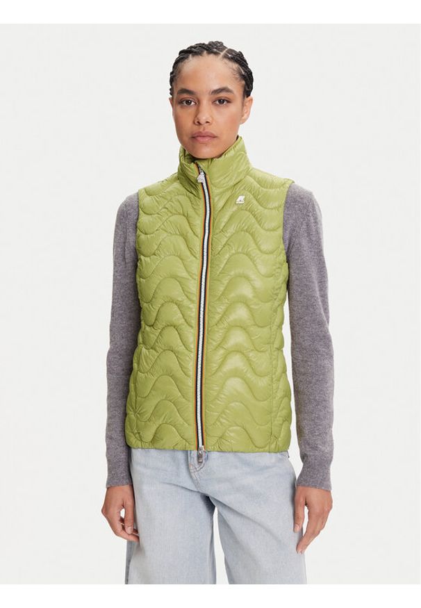 K-Way Bezrękawnik Viole K3122IW Zielony Slim Fit. Kolor: zielony. Materiał: syntetyk. Długość rękawa: bez rękawów