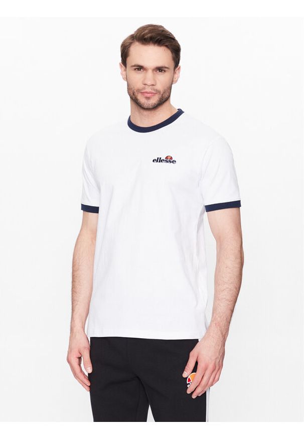 Ellesse T-Shirt Meduno SHR10164 Biały Regular Fit. Kolor: biały. Materiał: bawełna