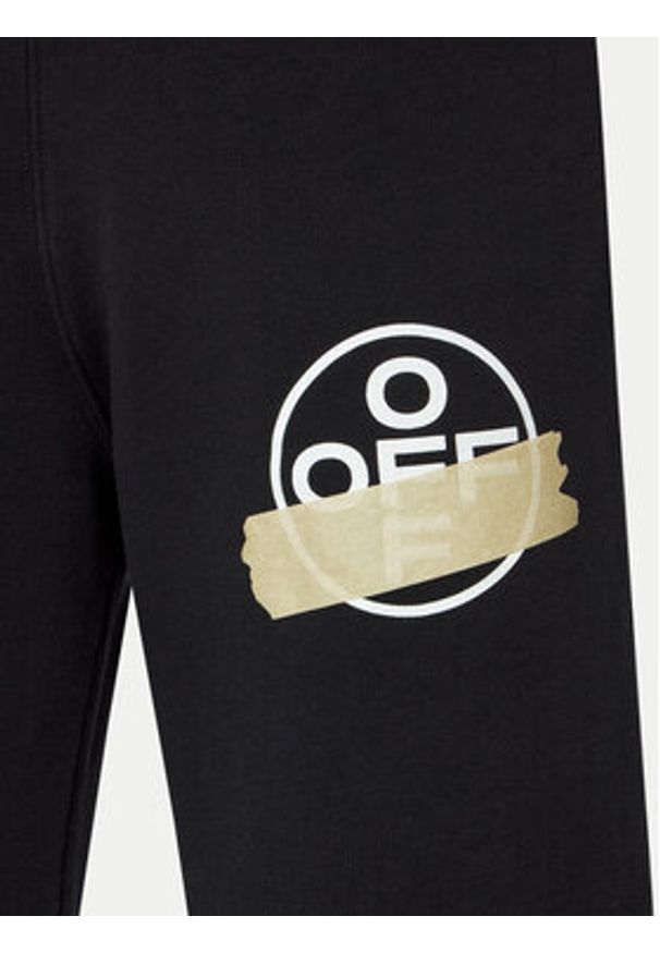 OFF-WHITE - Off-White Szorty sportowe OMCI006G20FLE0041061 Czarny Regular Fit. Kolor: czarny. Materiał: bawełna. Styl: sportowy