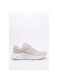 skechers - Buty Kobieta Skechers Arch Fit szary. Kolor: beżowy. Model: Skechers Sport. Sport: turystyka piesza #1