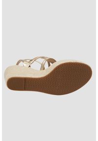 Michael Kors - MICHAEL KORS Złote sandały Alma Wedge Espadrille, Rozmiar 39,5. Kolor: złoty #4