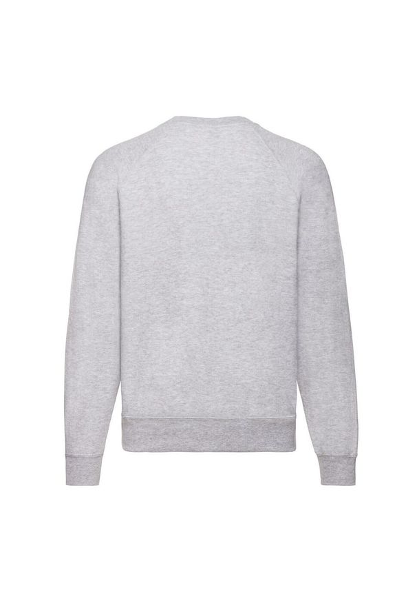 FRUIT OF THE LOOM - Męska Klasyczna Zwykła Bluza Raglanowa. Kolor: szary. Długość rękawa: raglanowy rękaw