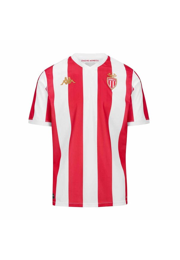 Kappa - Koszulka dla dzieci AS Monaco 5th 2024/25. Kolor: wielokolorowy, biały, czerwony. Sport: piłka nożna