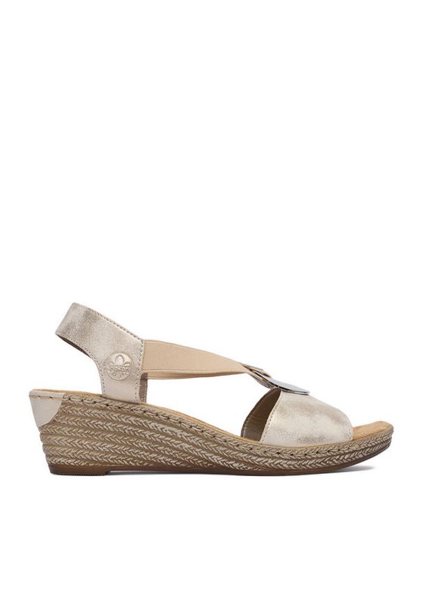 Rieker Sandały CEO-624H6-60 Beżowy. Kolor: beżowy. Materiał: skóra