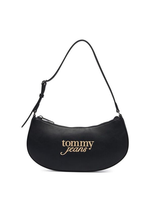 Tommy Jeans Torebka Tjw Must Shoulder Bag AW0AW19047 Czarny. Kolor: czarny. Materiał: skórzane