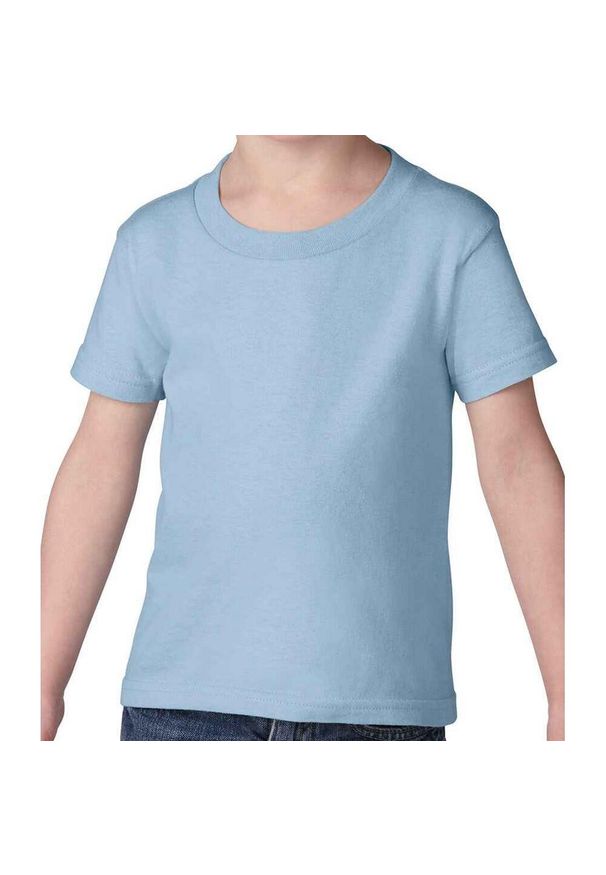 GILDAN - Koszulka Dziecięca Z Grubej Bawełny. Kolor: niebieski. Materiał: bawełna. Sport: joga i pilates