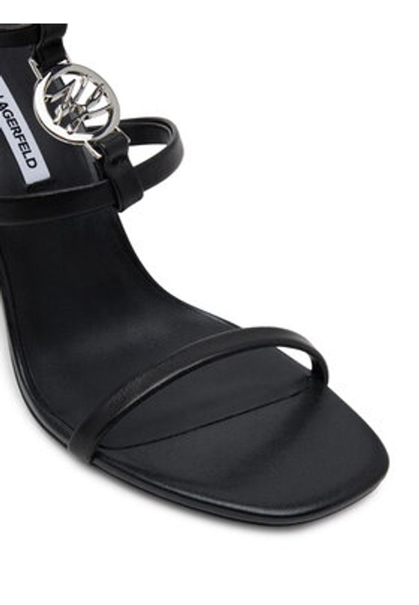Karl Lagerfeld - KARL LAGERFELD Sandały Belvia KL32914 Czarny. Kolor: czarny. Materiał: skóra