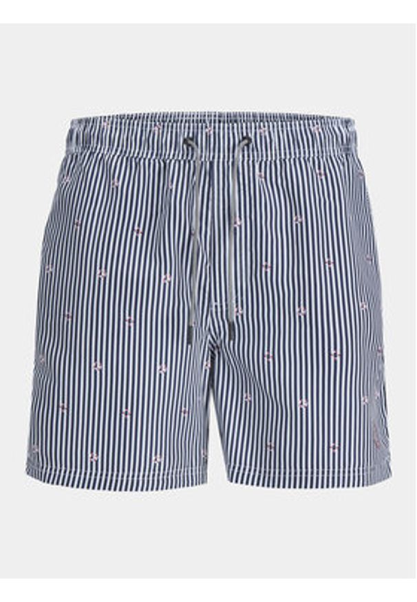 Jack & Jones - Jack&Jones Szorty kąpielowe Fiji 12253240 Granatowy Regular Fit. Kolor: niebieski. Materiał: syntetyk