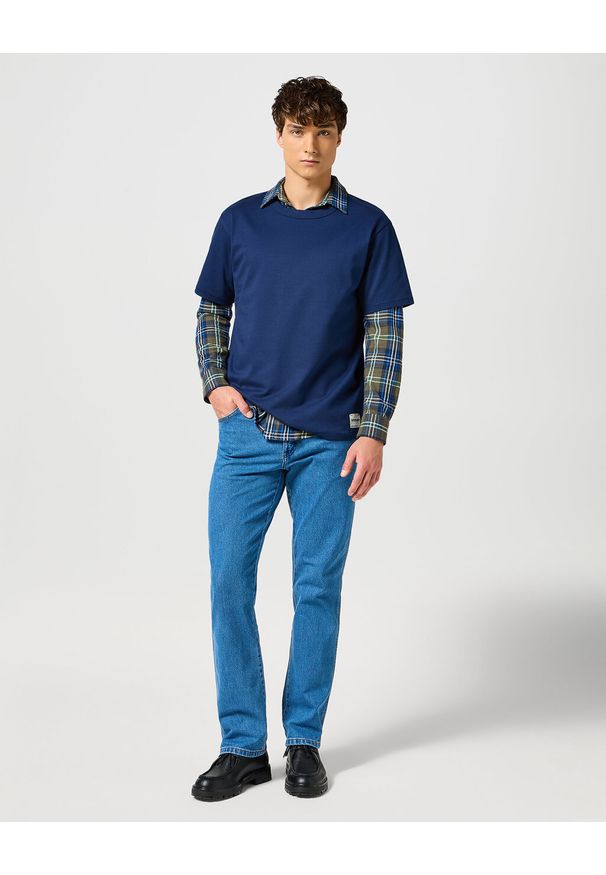 Wrangler - WRANGLER MĘSKA KOSZULA 1 PKT SHIRT GREEN BLUE 112357239 W5X2017986