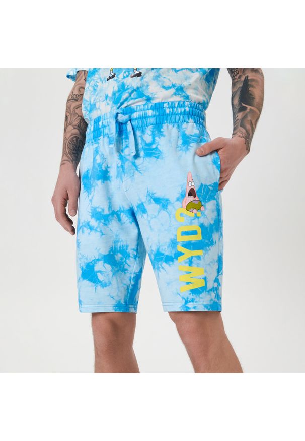 Sinsay - Szorty tie dye SpongeBob - Niebieski. Kolor: niebieski