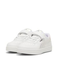 Puma - Dziecięce sneakersy Caven 2.0 Holo PUMA White Mauve Mist Silver Pink Metallic. Okazja: na uczelnię. Kolor: różowy, biały, wielokolorowy. Materiał: syntetyk, materiał. Sezon: lato. Sport: joga i pilates