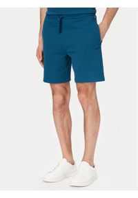BOSS Szorty sportowe Waffle 50535884 Niebieski Regular Fit. Kolor: niebieski. Materiał: bawełna. Styl: sportowy #1