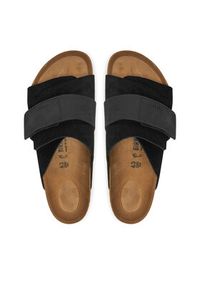 Birkenstock Klapki Kyoto 1022350 Czarny. Kolor: czarny. Materiał: skóra, zamsz #5