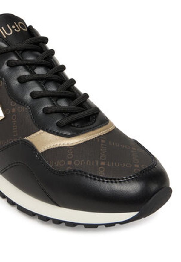 Liu Jo Sneakersy Maxi Wonder Low 02 BF5015 PX689 Czarny. Kolor: czarny. Materiał: skóra