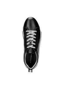 Wittchen - Męskie sneakersy skórzane z perforacjami czarno-białe. Okazja: na co dzień. Kolor: czarny, biały, wielokolorowy. Materiał: skóra. Wzór: gładki. Sezon: lato #6